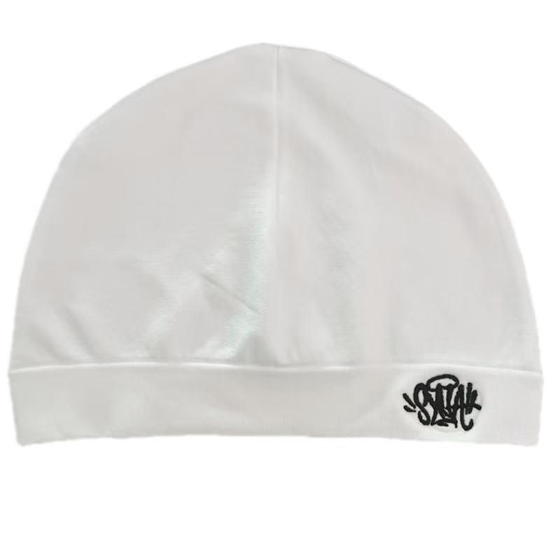 Retro Hip Hop Bestickte Strickmütze One Size weiß