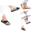 Elegant Women Shoes Sandal Comfy Platform Flat Sole Orthopedic Big Toe Foot Pu Leather