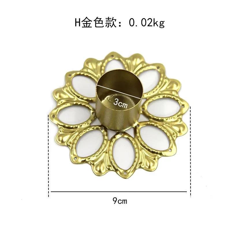 Home Decor Iron Plated Black Gold Candle Holders Decor for Wedding Party Festival Portavelas Candelabra Art Table Decoration