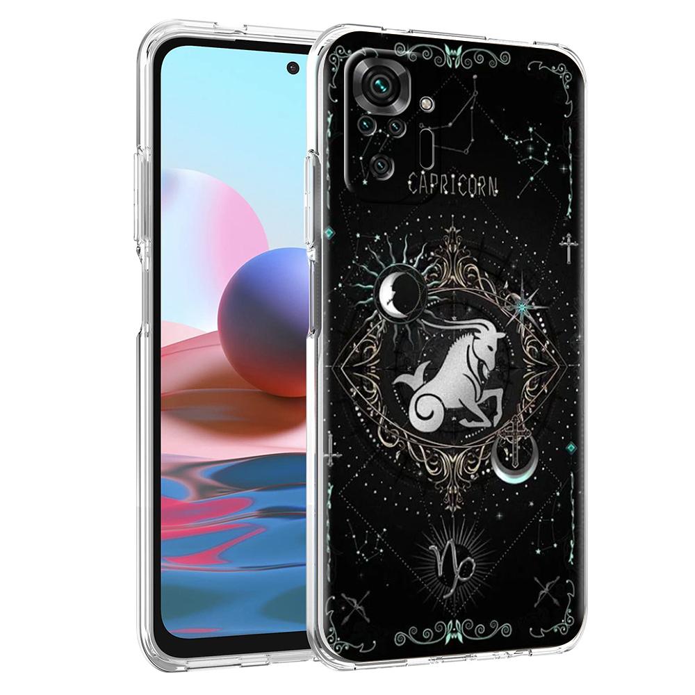 Transparent Phone Case for Redmi 14C 13C 10C 10 9 Note 13 12 11 K50 K40 Plus Pro 4G 5G Soft TPU Cover Constellation Pattern Bags