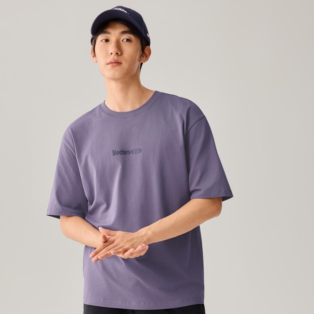 Skechers Elastic Comfortable Skin-Friendly T-Shirt Men Tops L226M016-03D1