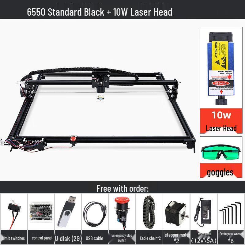Портативный настольный DIY лазерный гравер Hai Ao De, штепсель CN (адаптер в комплекте)