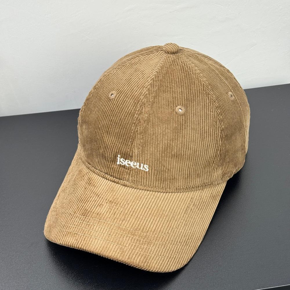 Fashion Hat Corduroy Autumn and Winter Face Peaked Cap Couple Casual Sports Hat Trend Alphabet Embroidery Baseball Hat Couple