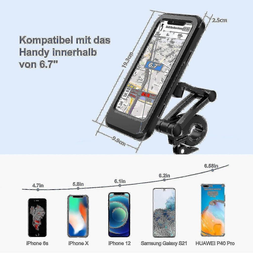 Soporte de Teléfono para Bicicleta Giratorio Soporte Impermeable para Smartphone