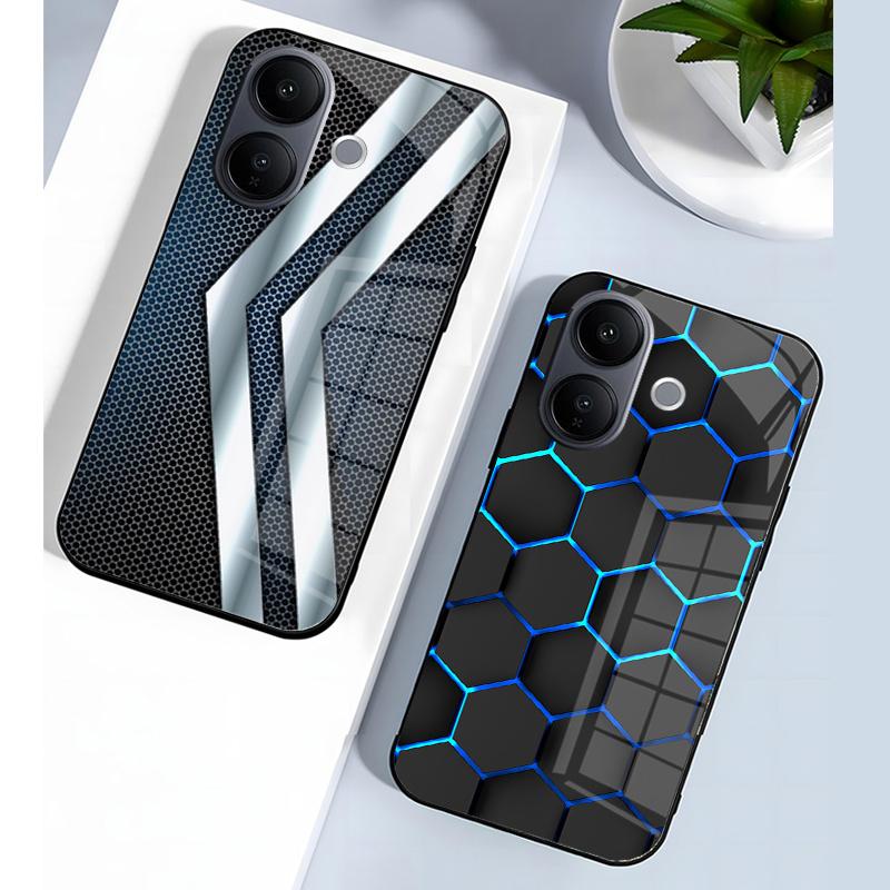 Schutzhülle aus robustem, gehärtetem Glas für VIVO V60, V50 Lite, V60E und V50E – inklusive Kameraschutz für VIVO T4R und T4 Pro