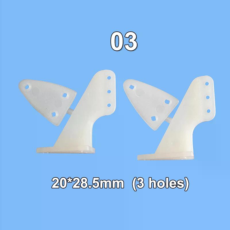 10Pcs Electric Planes Foam Model Accessories Nylon Pin Horn/ Zip Horns Without Screws 3 Hole/4 Hole RC Airplanes Parts
