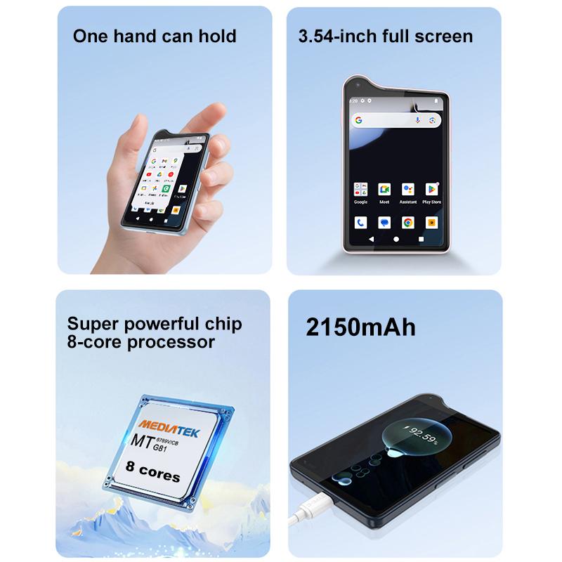 QIN K25 MTK G81 3,54 palce 4GB 128GB Wifi Bluetooth Dotykový displej 640*960 Duoqin Globální verze Telefon s Androidem 14