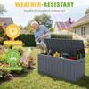 Outdoor Storage Box 82 Gallon Storage Bin with Lid for Patio Furniture Garden Tools Pool Supplies Waterproof and UV Resistant L
