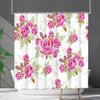 Shower Curtain Waterproof And Mildew-Proof 3D Digital Printing Plant Flower Plant Shower Curtain Bathroom Partition