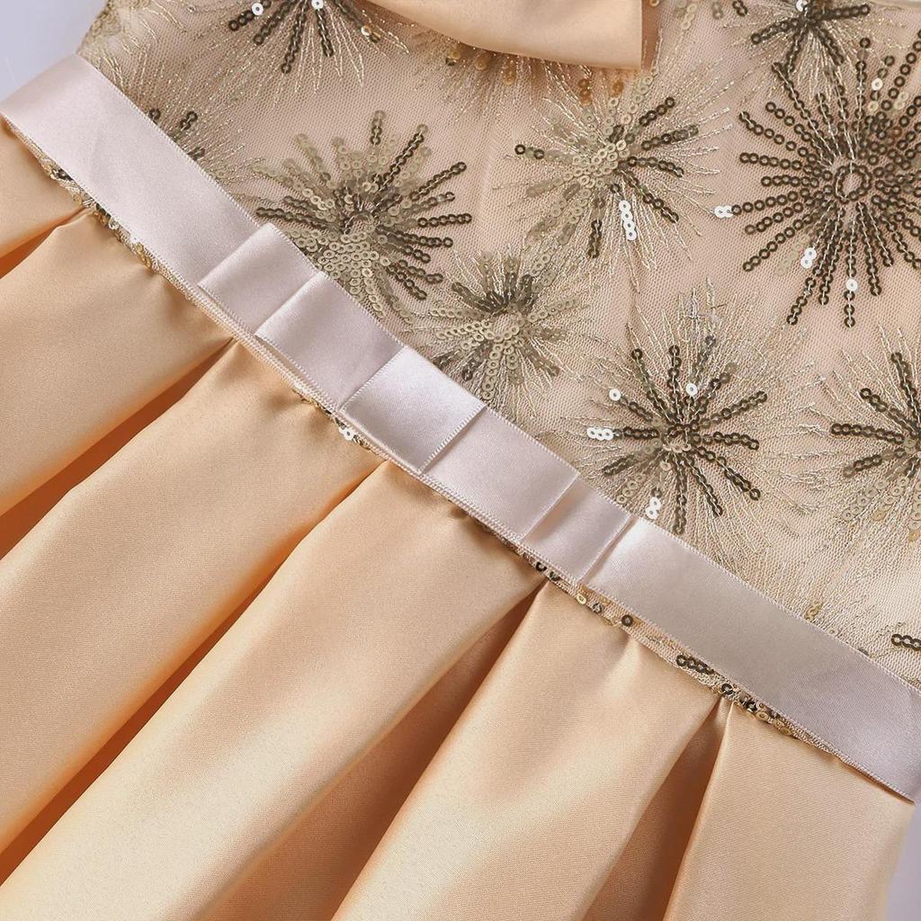 2024 European & American High-End Sequined Evening Dresses for Girls