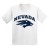 University of Nevada Wolf Pack Arch Logo Youth T-Shirt - White