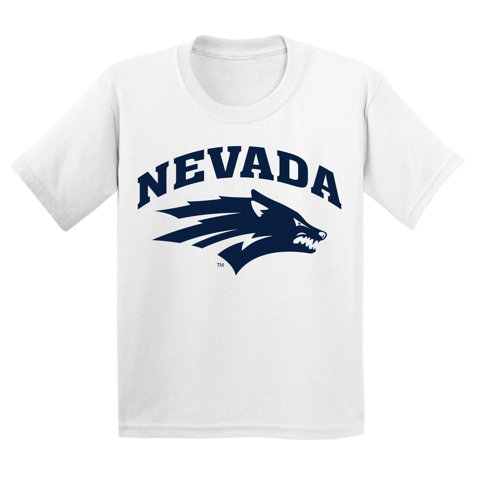 University of Nevada Wolf Pack Arch Logo Youth T-Shirt - White 2XL