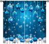 Kids Christmas Nutcracker Curtain Soldier Model Merry Xmas Window Treatments For Bedroom Living Room Snowflakes Winter Reddrapes