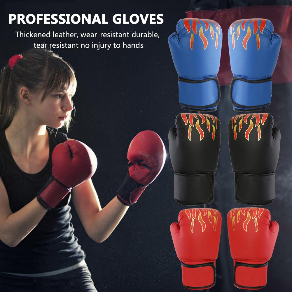PU Kickboxing Protective Gloves Wearable Hand Protective Gloves Tear Resistant Training Sparring Gloves for Sports Supplies