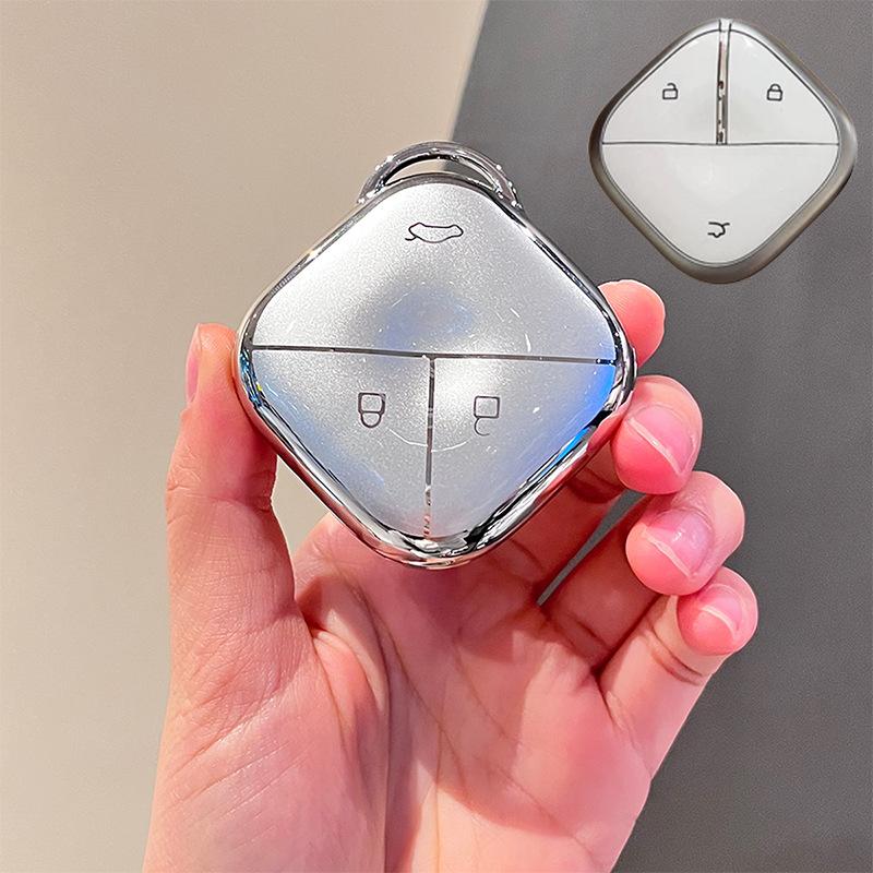 Tpu Car Key Case Cover Shell For Sgmw Mini Wuling Bingo Airev For Baojun Kiwi Ev Remote Car Key Holder Keychian Accessories