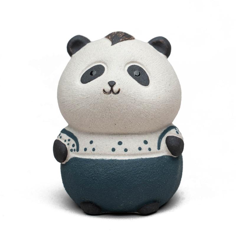 

Yixing Zisha Kung Fu Panda Tea Pet Ancient Fish Tank Landscaping Tea Figurine Play Toys Tea Statue Ornaments Workmanship Craft