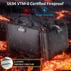 Waterproof And Fireproof Document Storage Bag, Certificate Passport Card Accordion Bag, Multifunctional Password Lock File Pouch