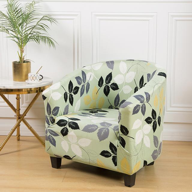 Stretch Single Seat Sofa Covers For Living Room Elastic Tub Club Seating Slipcover Cover Armchair Couch Case Furniture Protector for Home