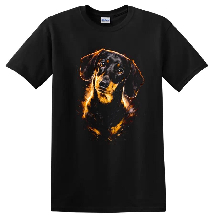 Dachshund Dog Art T Shirt Cute Pet Lover Gift Funny Tee Design For Animal Fans