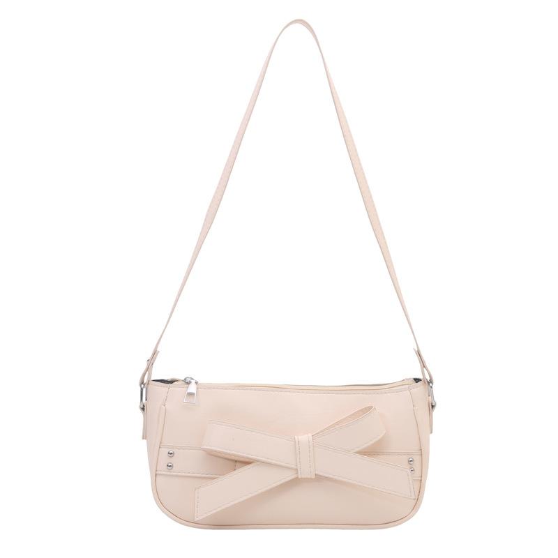 Large Capacity Fashionable and Simple Underarm Shoulder Messenger Bag New Bow Girl Commuter Solid Color Summer Bag