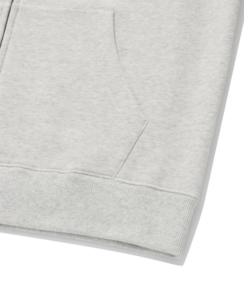 COVERNAT C Logo Hoodie Zip-Up Oatmeal