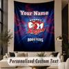 Custom Text Tapestry Sydney Roosters Print Wall Tapestry Indoor Living Room Wall Decor