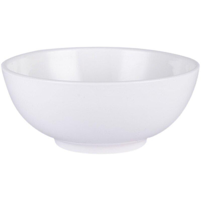 Thickened Ceramic Bowls for Rice, Breakfast, Soup, Noodles - Pure White
