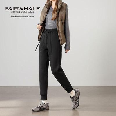 MARK FAIRWHALE Damen Winter Daunen Jogginghose mit Kordelzug