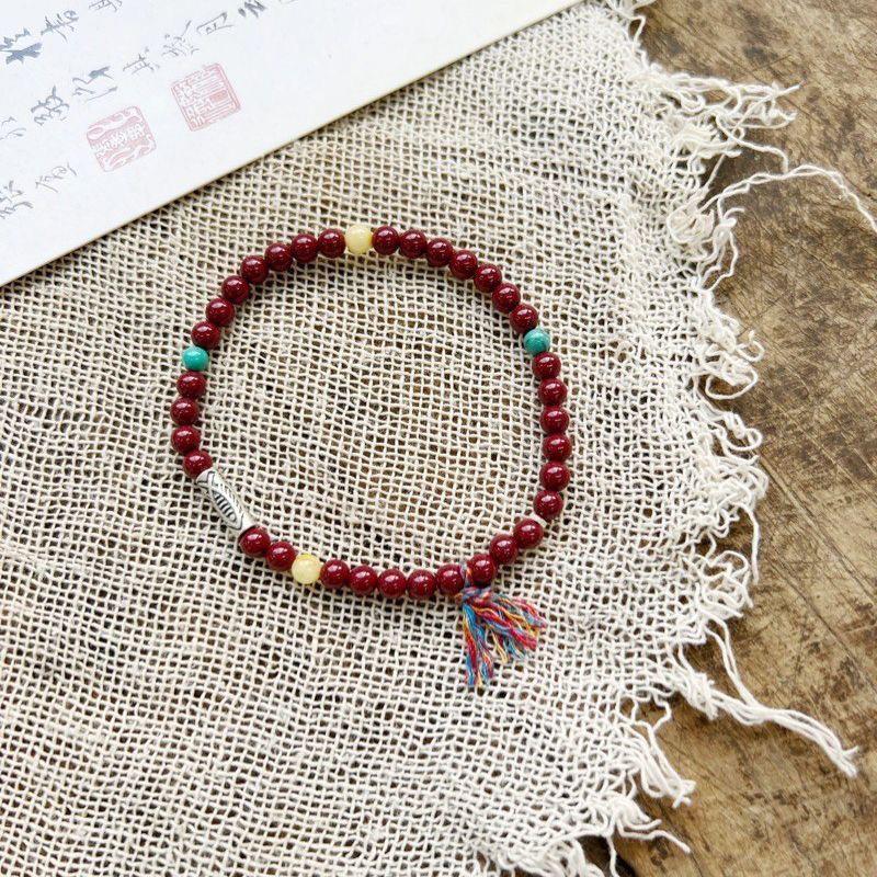 Bracelet Joyeux Chang'an Carpe Koï Cinnabre – Cadeau pour Femme Année de Naissance