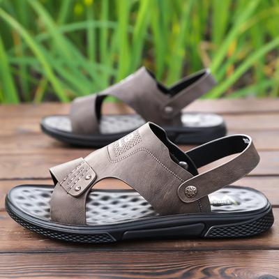 Mode Tout-match Été Sandales Homme Décontractées Confortables Pantoufles Homme Nouveau Designer Baskets de Plage Légères Sandales d'Extérieur Demi-Talon