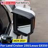 Pro 2024-2027 Toyota Land Cruiser Prado LC250 J250 Lexus GX550 Zástěrky proti dešti na zrcátka ABS Ochrana proti vodě Deflektor Vnější doplňky