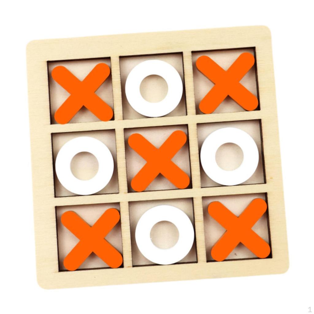 TAC TOE Board Game, Coffee Table Family Games, Blocks, for Children,