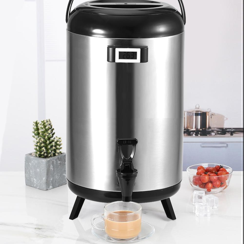 Stainless Steel Double Layer Insulation Barrel Container for Hot Water Milk Tea Coffee(12L )