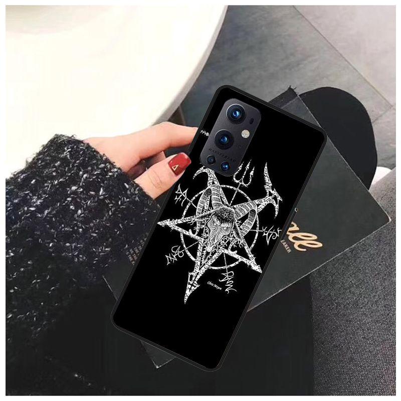 Pro OnePlus Nord N10 N100 CE 5G Pouzdro Pentagram 666 Démonické Satanistické Pouzdra pro One Plus 6 5T 6T 7T 8T 8PRO 9PRO Kryt na Telefon Coque