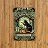2D Flat, 2D Wall Art 1pc, Cat And Absinthe Art Illustration Vintage Metal Tin Painting, Art Decoration, Easy Installation, 7.8X1