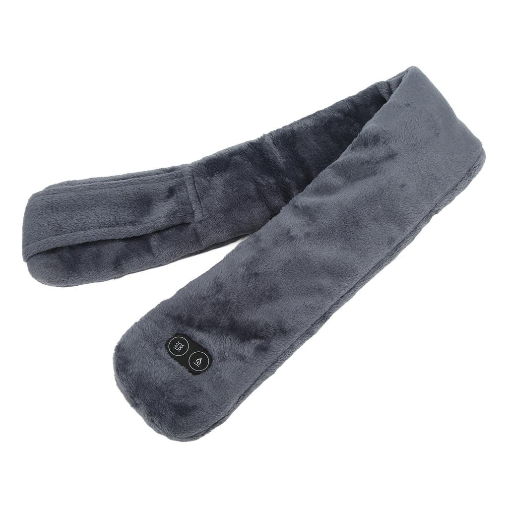 Heating Scarf Intelligent Temperature Adjustment USB Massage Function Electric Scarf for Man Woman Daily Use Grey