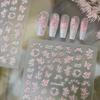 Colorful 3D Seashell Light Butterfly Nail Stickers with Adhesive Backing