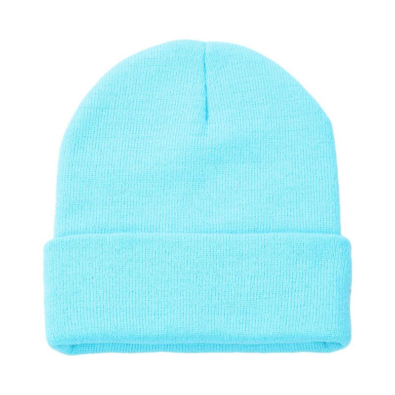 Jednobarevná oversized pletená čepice Zimní teplá akrylová čepice Pánská dámská Minimalistický styl