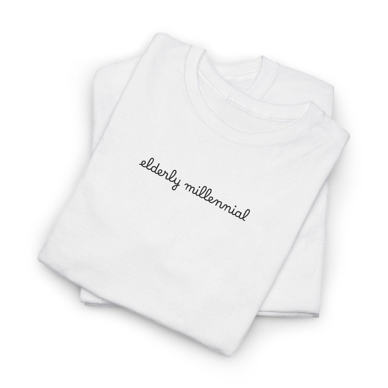 Funny Embroidered Shirt, Funny Millennial Shirt L