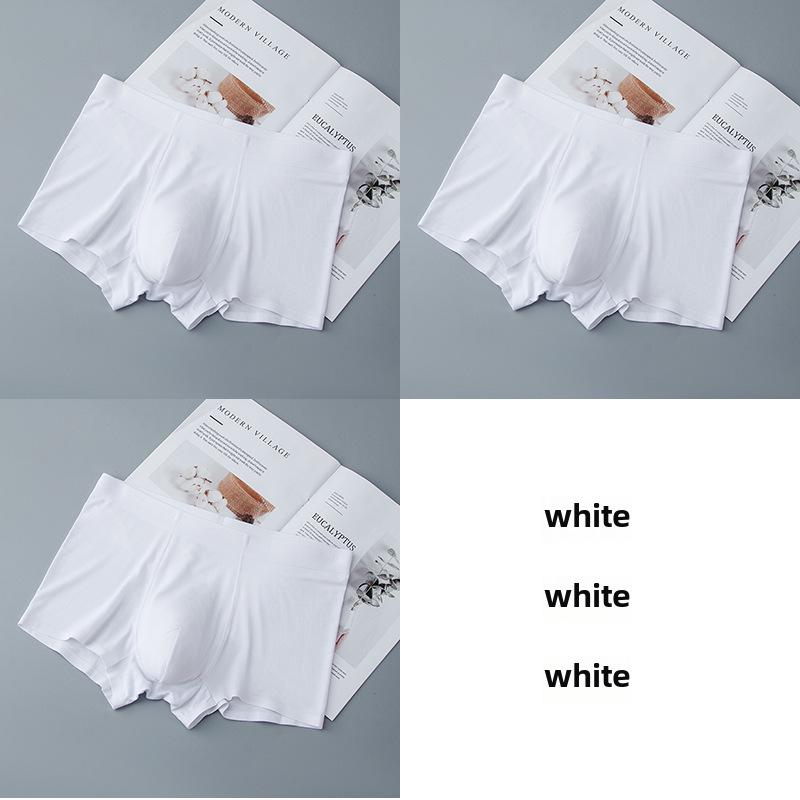 Pánské modální bezešvé bílé boxerky, antibakteriální a prodyšné, mládežnický styl, balení 60 kusů