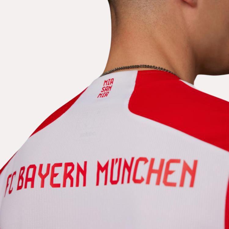 Adidas Bayern Munich Home Kit With Letter Logo Sports Short Sleeve Soccer Jersey Men Tops Red White IJ7442