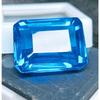 AAA Natural London Blue Topaz 22.75 Ct Emerald Cut Certified Loose Gemstone
