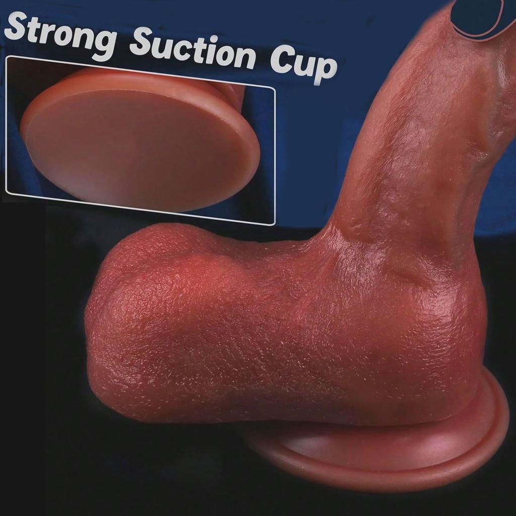 10,6palcový realistický velký tlustý dildo pro ženy, realistické měkké silikonové anální dildo se silnou přísavkou pro použití bez použití rukou, penis pro anální vagínu