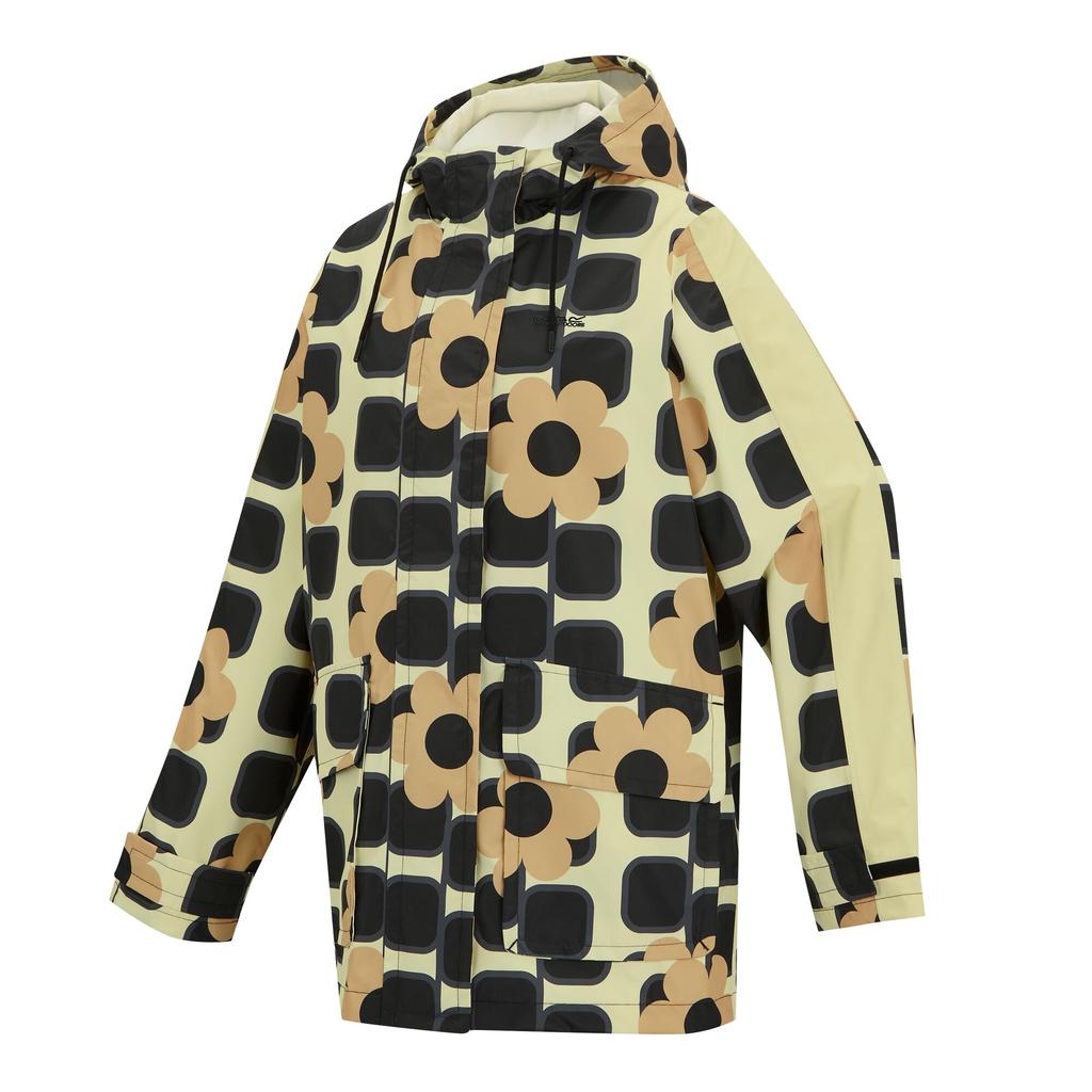 Regatta Womens/Ladies Orla Kiely Giant Square Flower Mid Length Waterproof Jacket