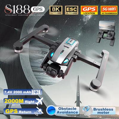 LYZRC Originální S188 MAX GPS dron 8K HD ESC duální kamera 5G Wifi FPV s optickým tokem Hover Vyhýbání se překážkám Bezuhlíkový motor RC kvadrokoptéra jako hračka