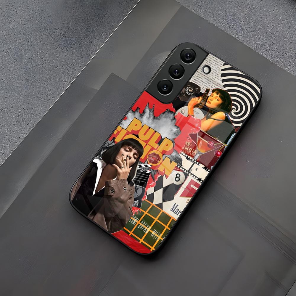 Movie Pulp Fiction Phone Case Glass For Samsung Galaxy S23 S25 S24 S21 S22 S20 Ultra Fe Plus A34 A15 A25 A52 A53 M54 Cover
