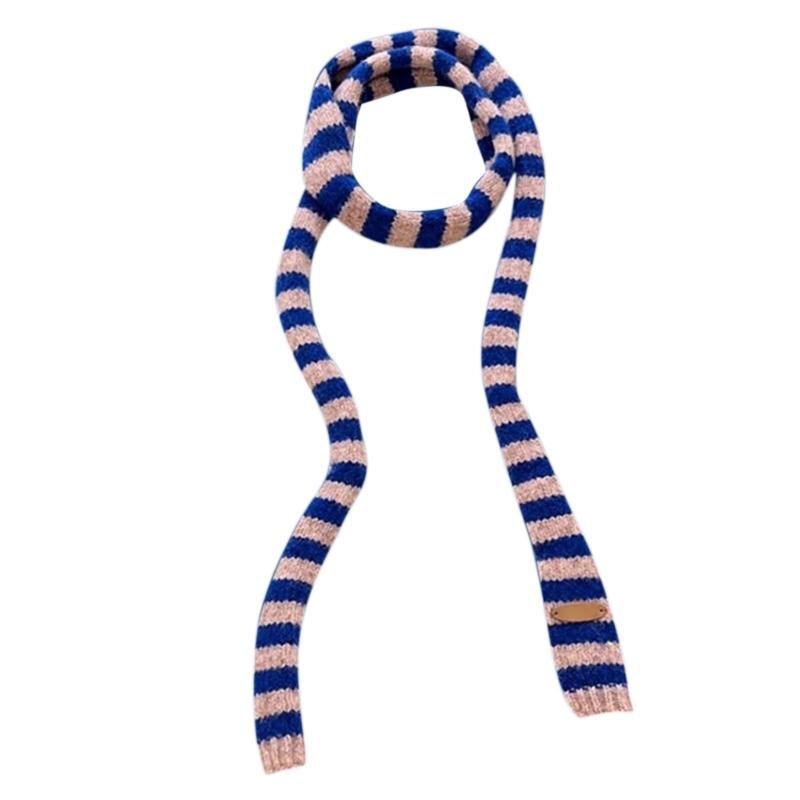 Knit Scarf for Women Long Skinny Belt Necktie Neck Scarf Girls Photo Props Long Neckerchief Skinny Scarf Necktie