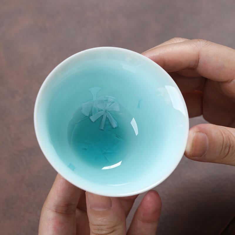 Crystalline Glaze Ceramic Conical Teacup