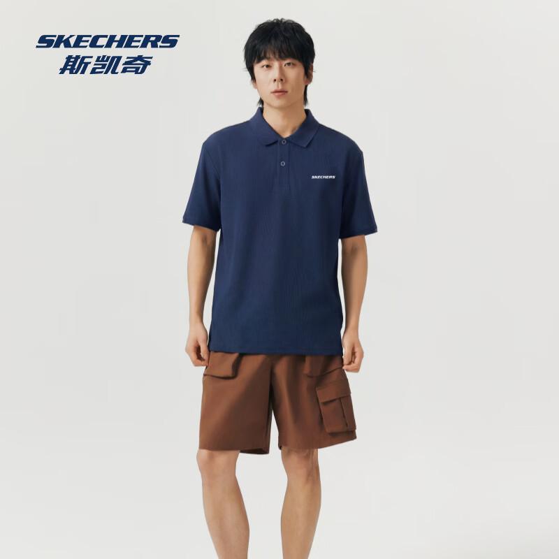 Skechers Men s Knitted Short Sleeve Polo Shirt L126M010 L 100