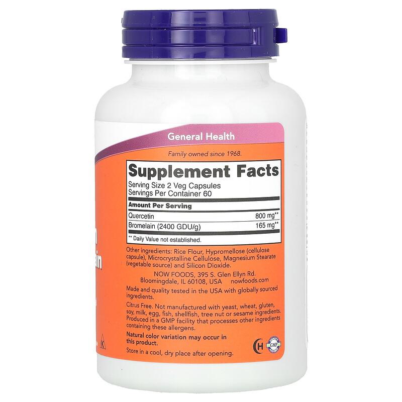 Quercetin with Bromelain, 120 Veg Capsules